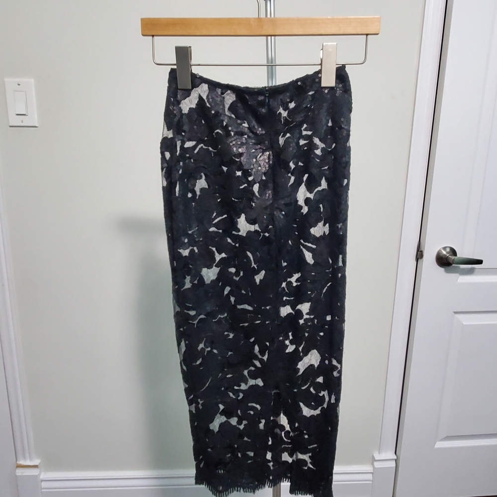 Sexy Black Lace Pencil Skirt